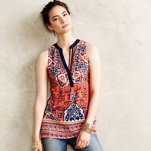 Anthropologie VANESSA VIRGINIA Finn silk blouse